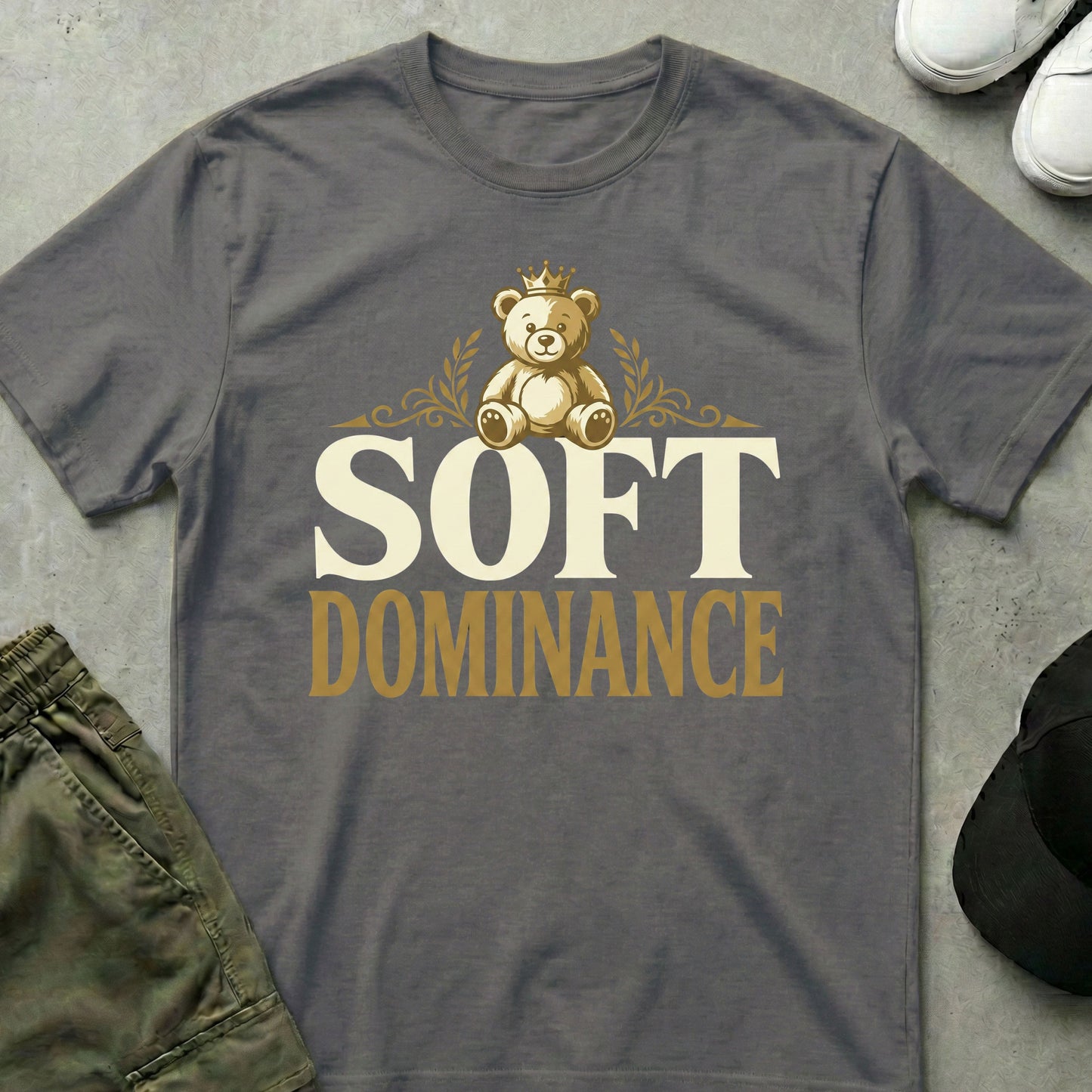 Plush Power T-Shirt Charcoal