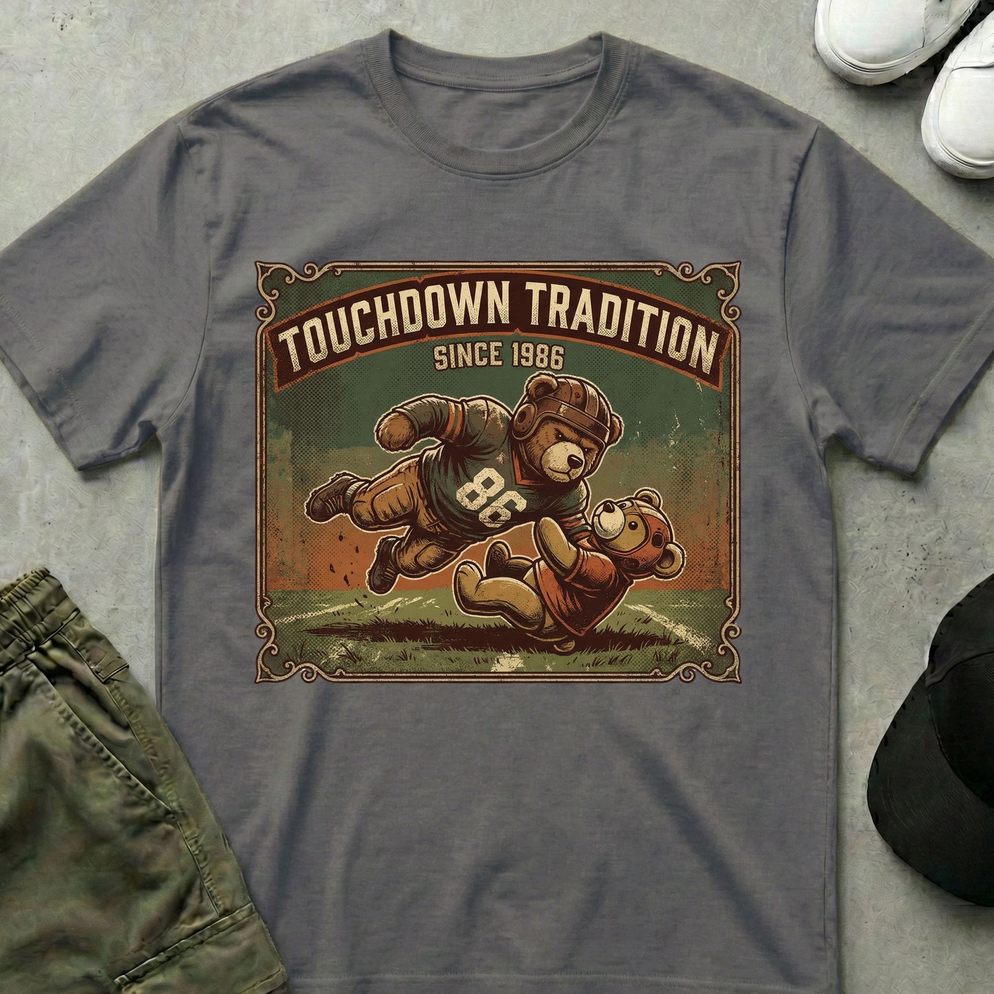 Vintage Tackle T-Shirt Charcoal