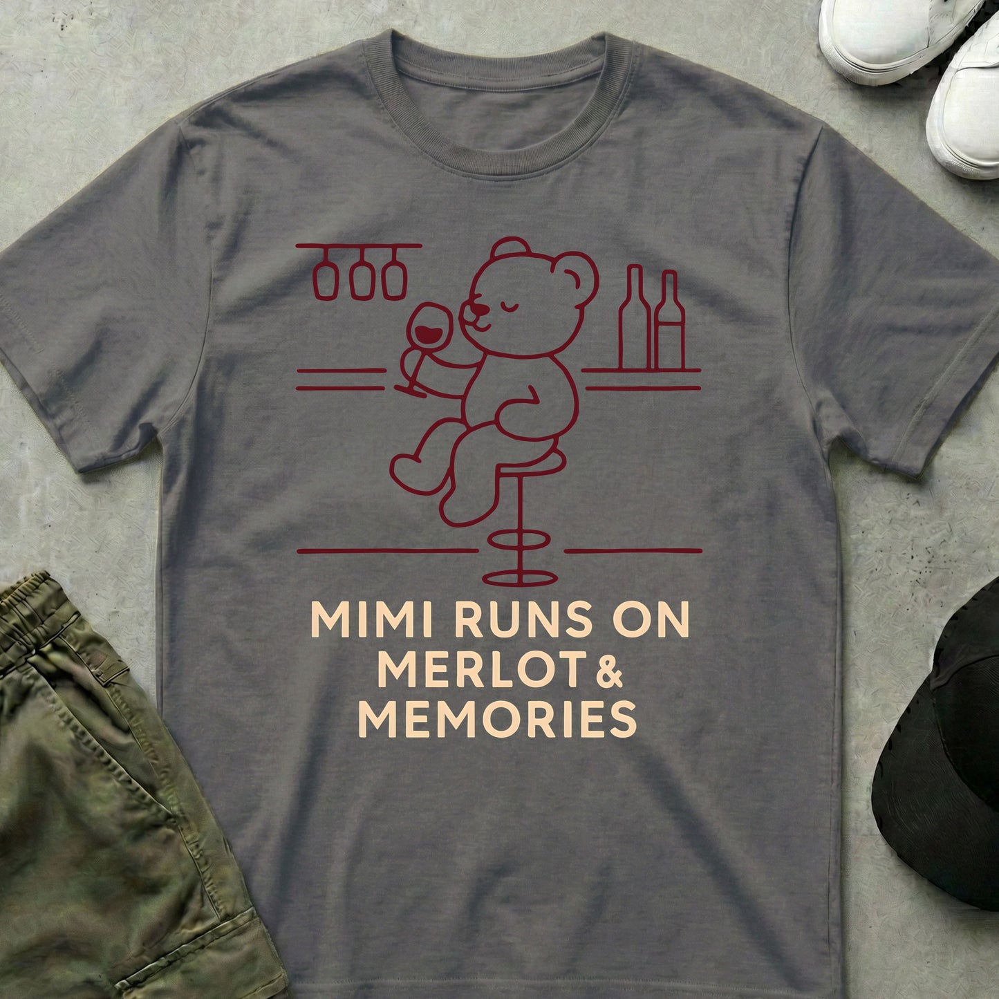 Merlot Mimi T-Shirt Charcoal