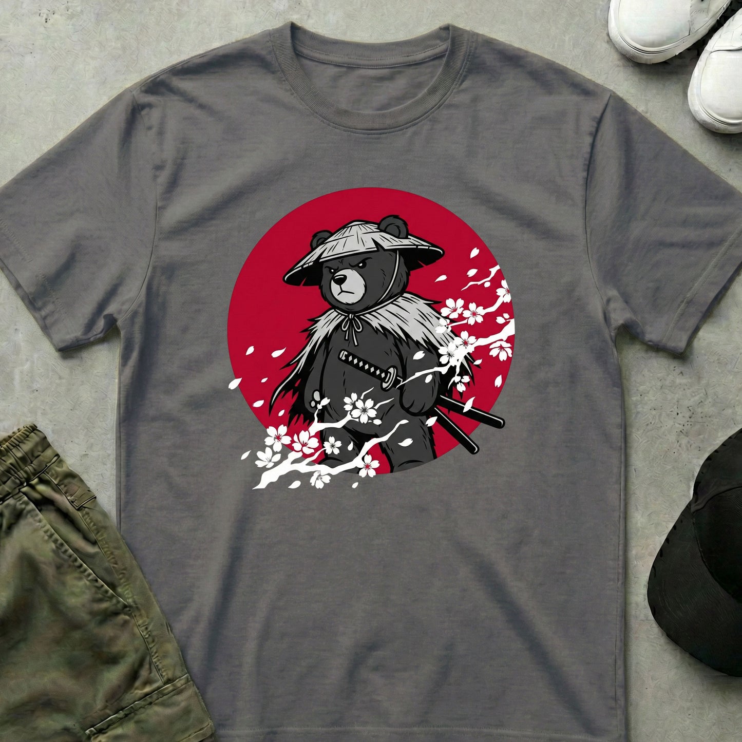 Ronin Bear T-Shirt Charcoal
