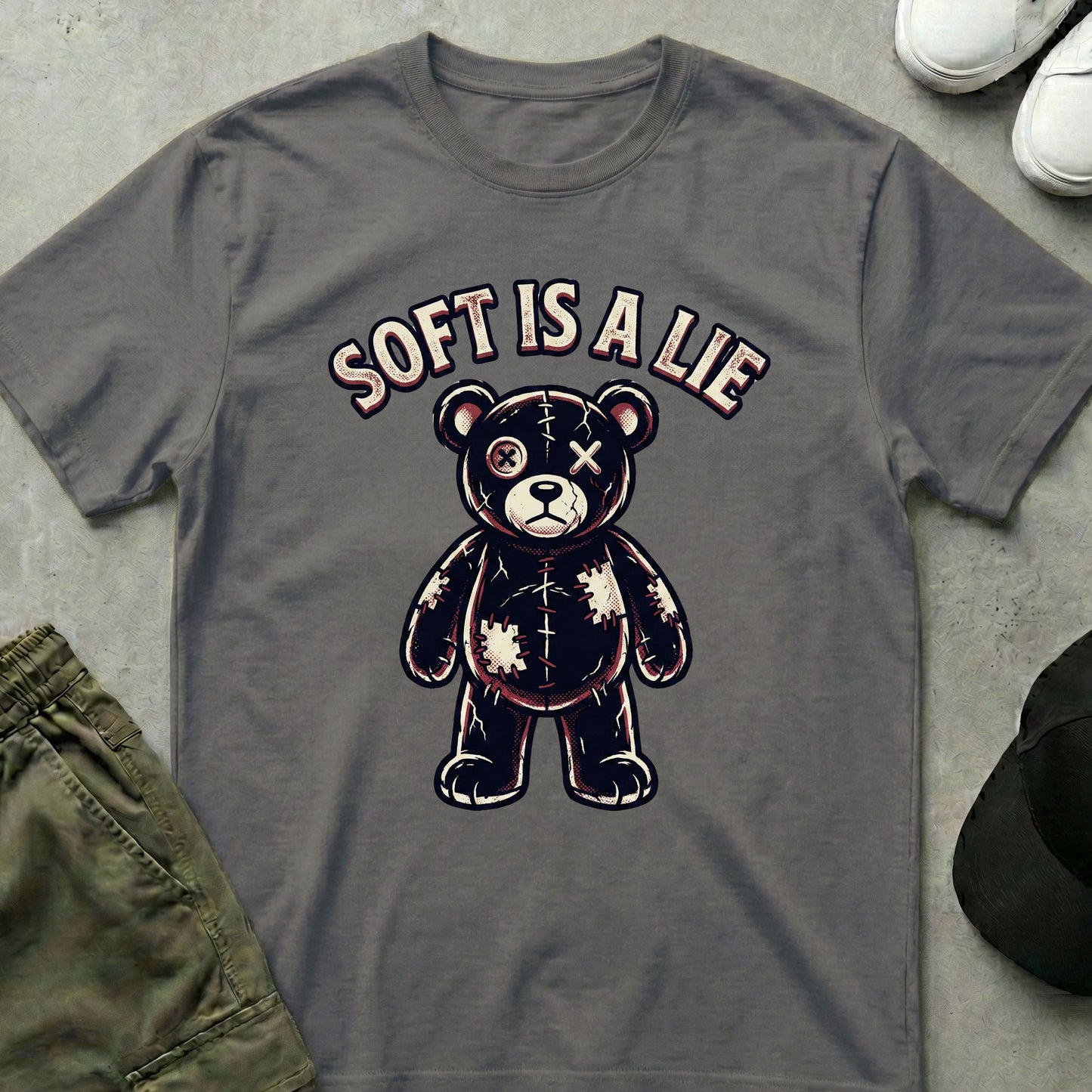 SoftIsALie T-Shirt Charcoal