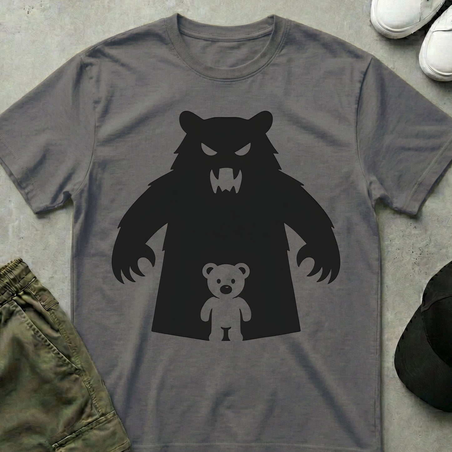 Shadow Bear T-Shirt Charcoal