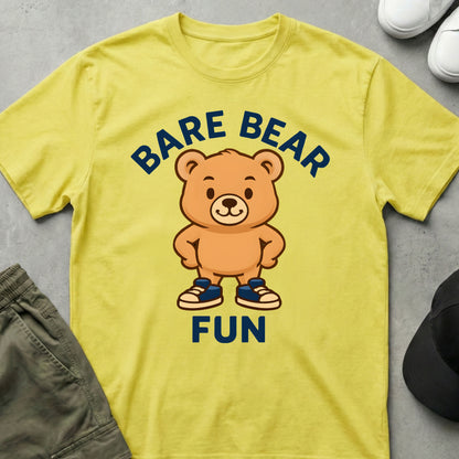 Cool Teds Teddy-Bear Bare Bear Fun T-Shirt Cornsilk / S
