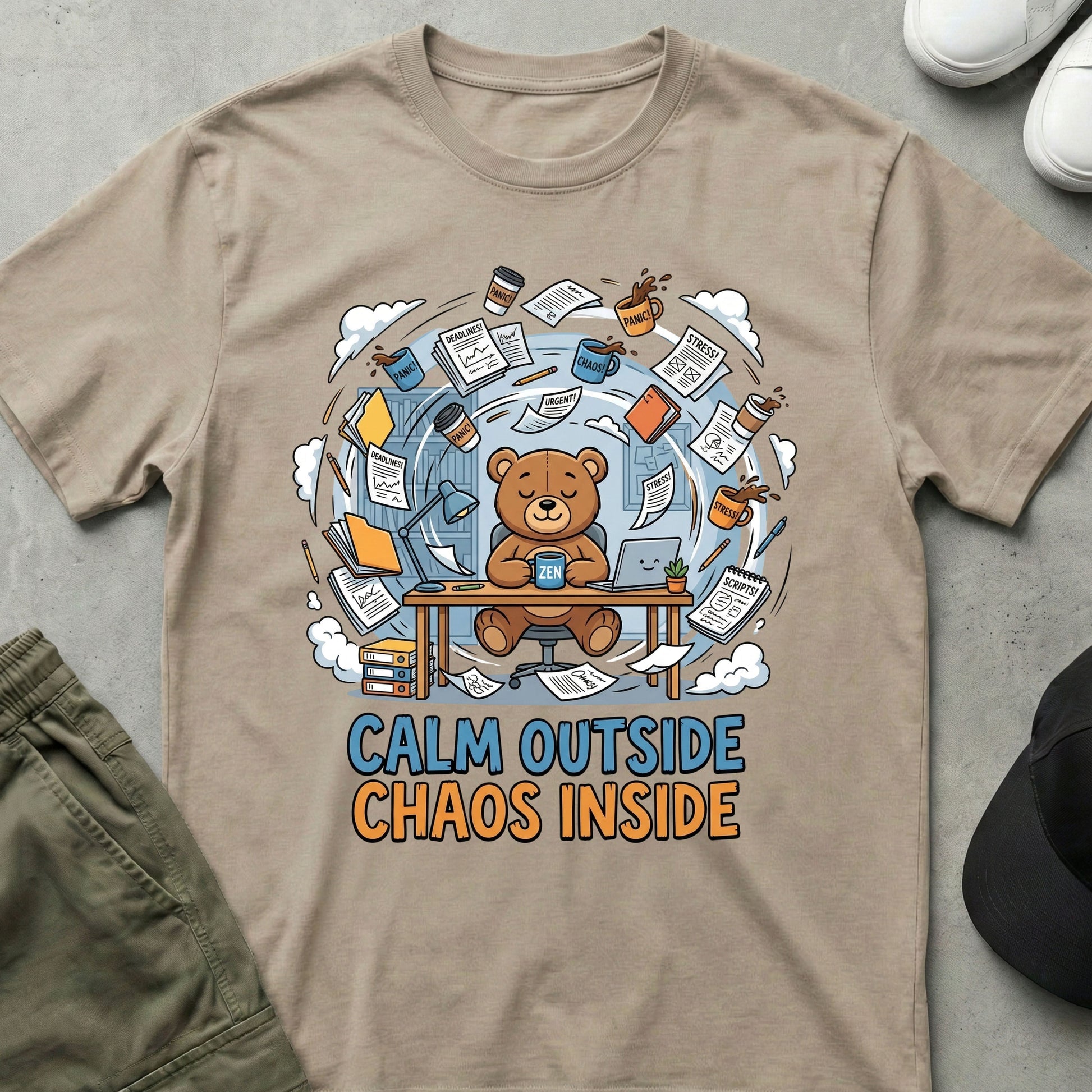 Calm Chaos T-Shirt Sand