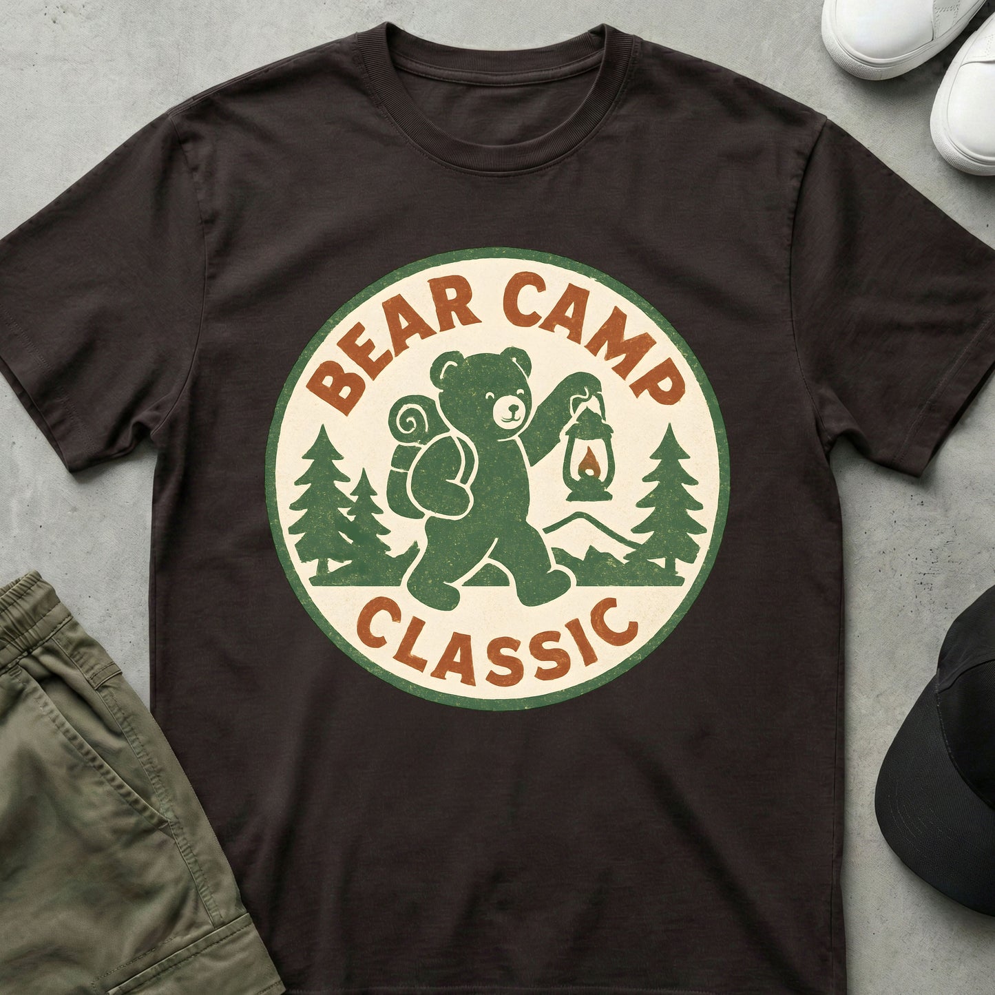 Bear Camp T-Shirt Dark Chocolate