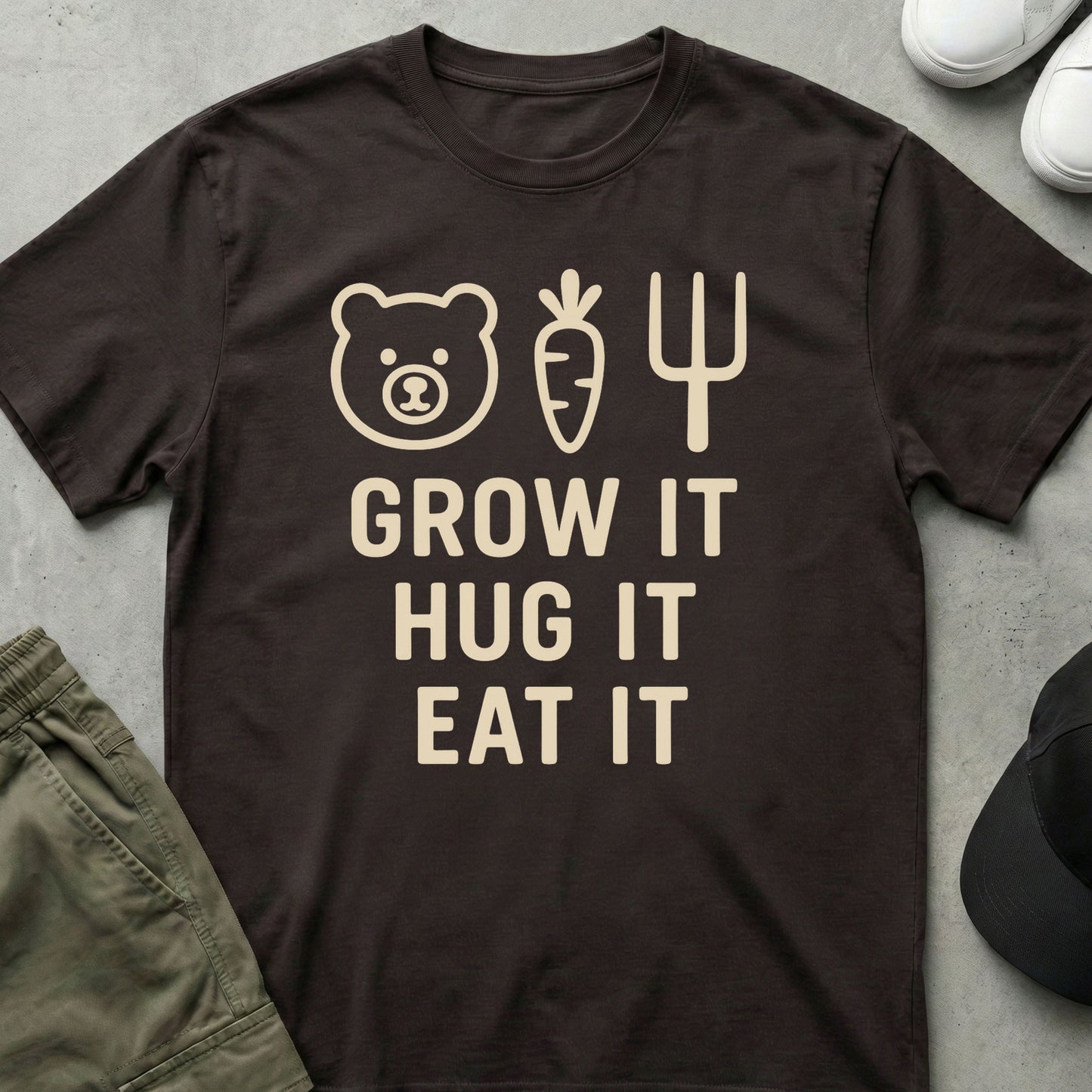 Farm Fresh Love T-Shirt Dark Chocolate