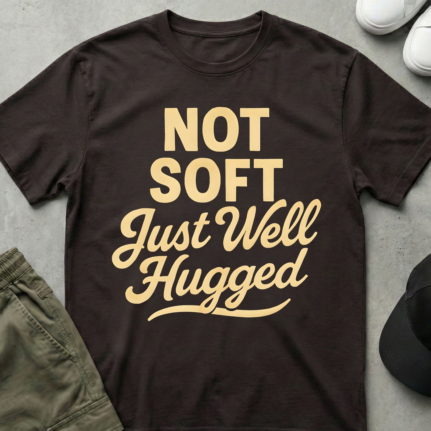Printify Teddy-Bear Well Hugged T-Shirt Dark Chocolate / S