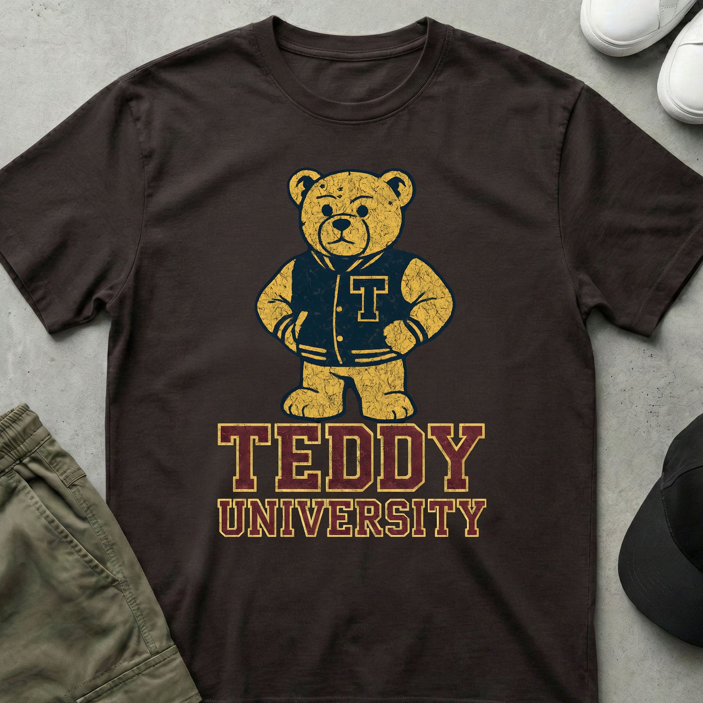 Varsity Bear T-Shirt Dark Chocolate