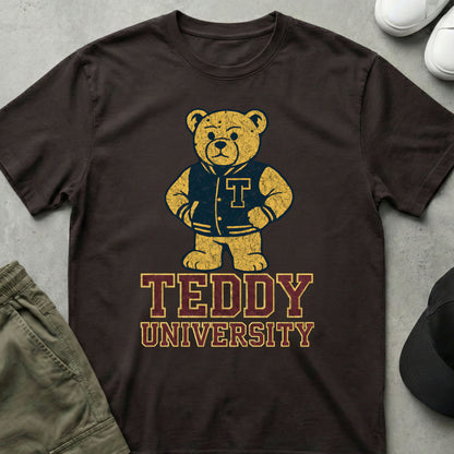 Varsity Bear T-Shirt Dark Chocolate