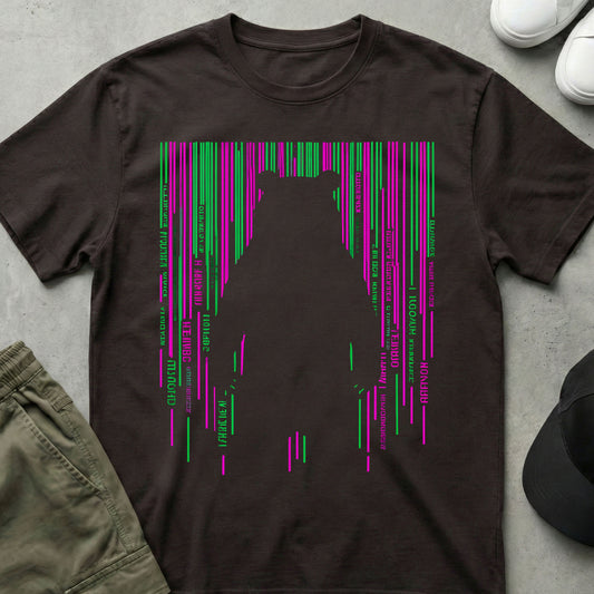 Printify Teddy-Bear Barcode Bear T-Shirt Dark Chocolate / S