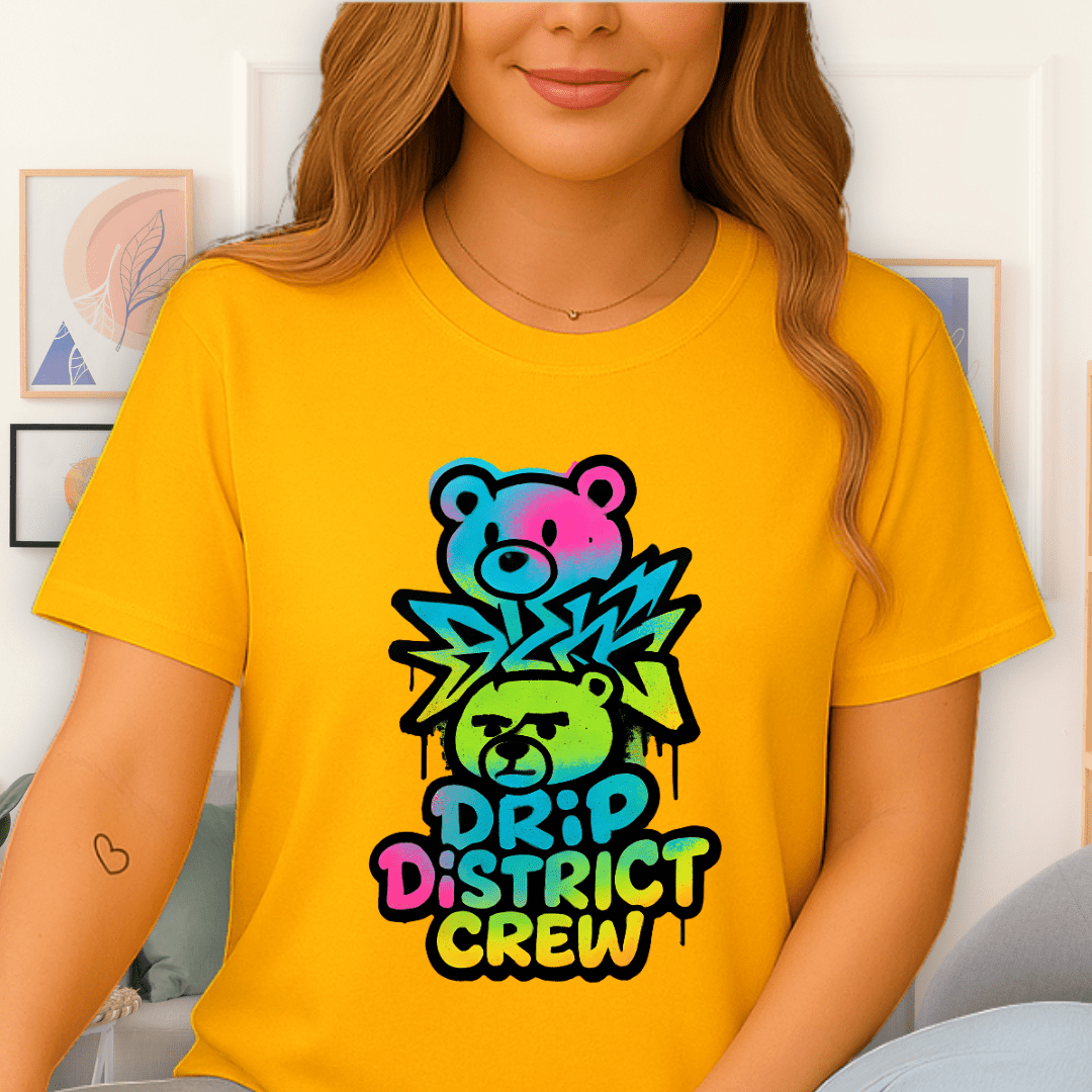 Cool Teds Teddy-Bear The Neon Crew T-Shirt Daisy / S