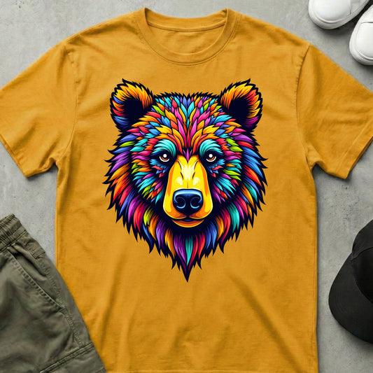 Psychedelic Bear T-Shirt Gold