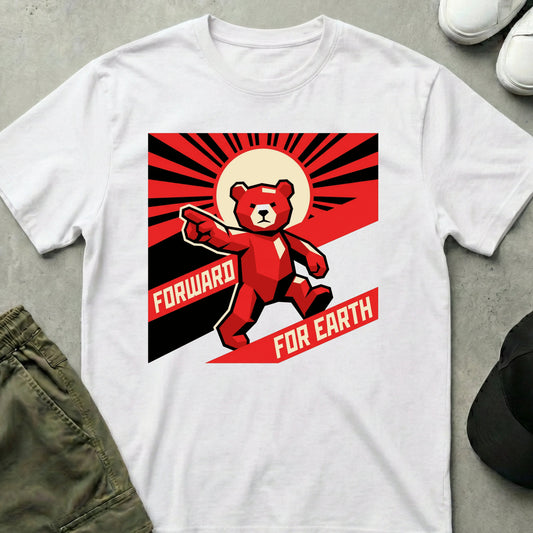 Printify Teddy-Bear March For Earth T-Shirt