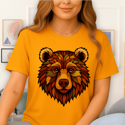 Cool Teds Teddy-Bear Autumn Bear T-Shirt Gold / S