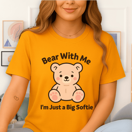 Cool Teds Teddy-Bear Softie Bear T-Shirt Gold / S