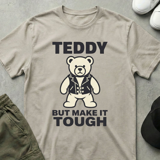 Cool Teds Teddy-Bear Teddy Tough T-Shirt Ice Grey / S