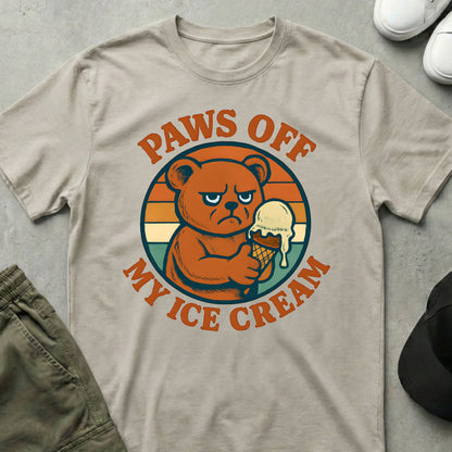 Printify Teddy-Bear Paws Off T-Shirt Ice Grey / S