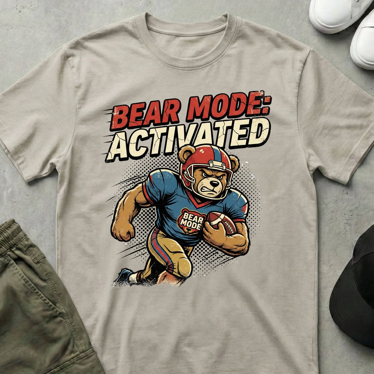 Gridiron Growl T-Shirt Ice Grey