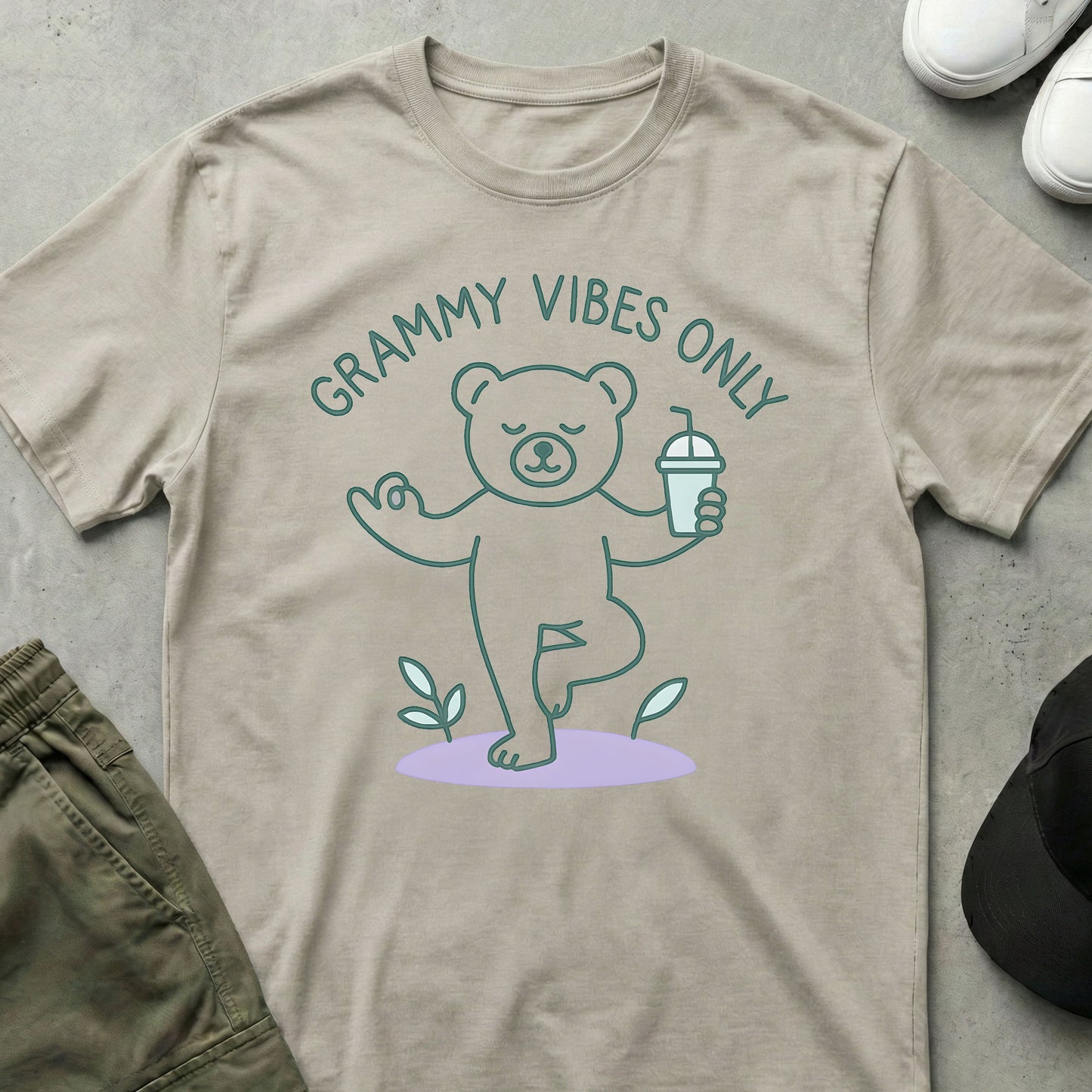 Zen Grammy T-Shirt Ice Grey