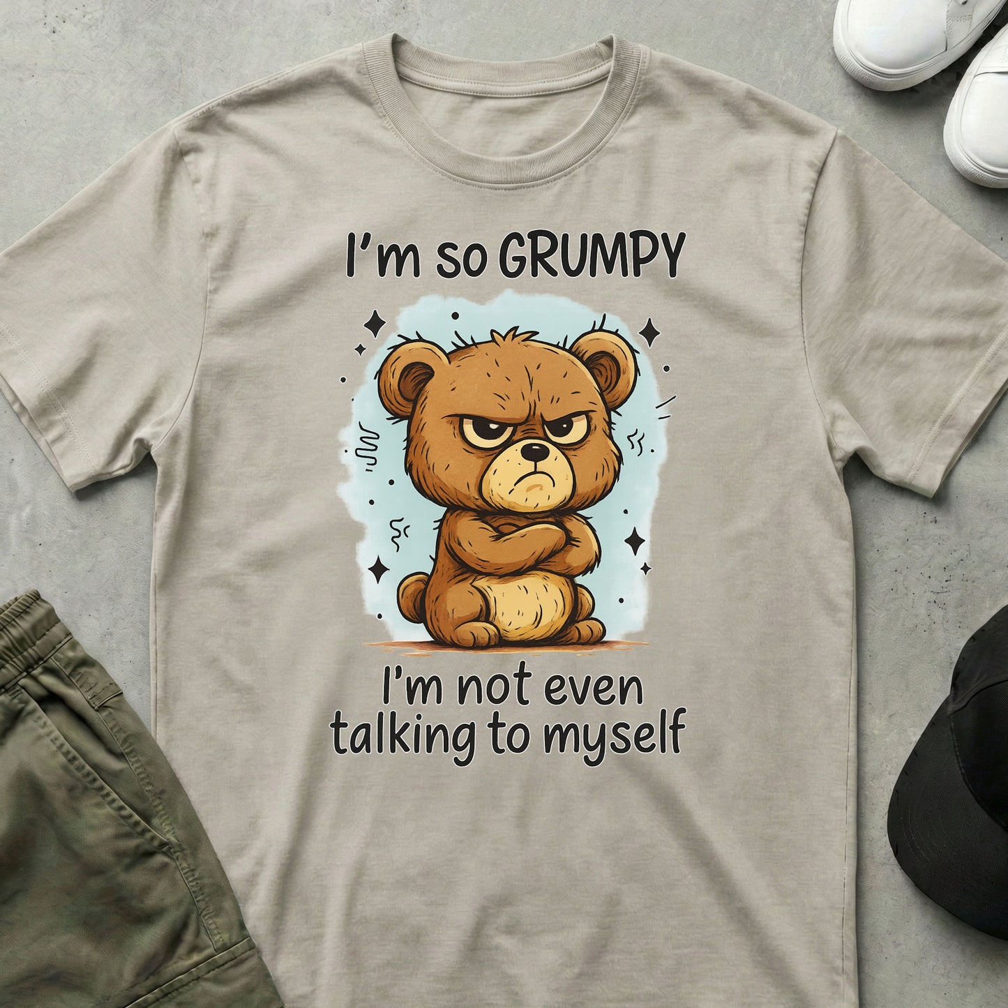 Grumpy Bear T-Shirt Ice Grey