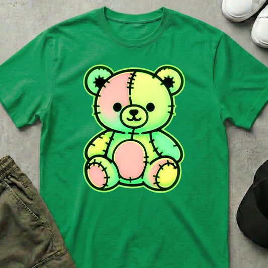 Cool Teds Teddy-Bear Kawaii Glow T-Shirt Irish Green / S