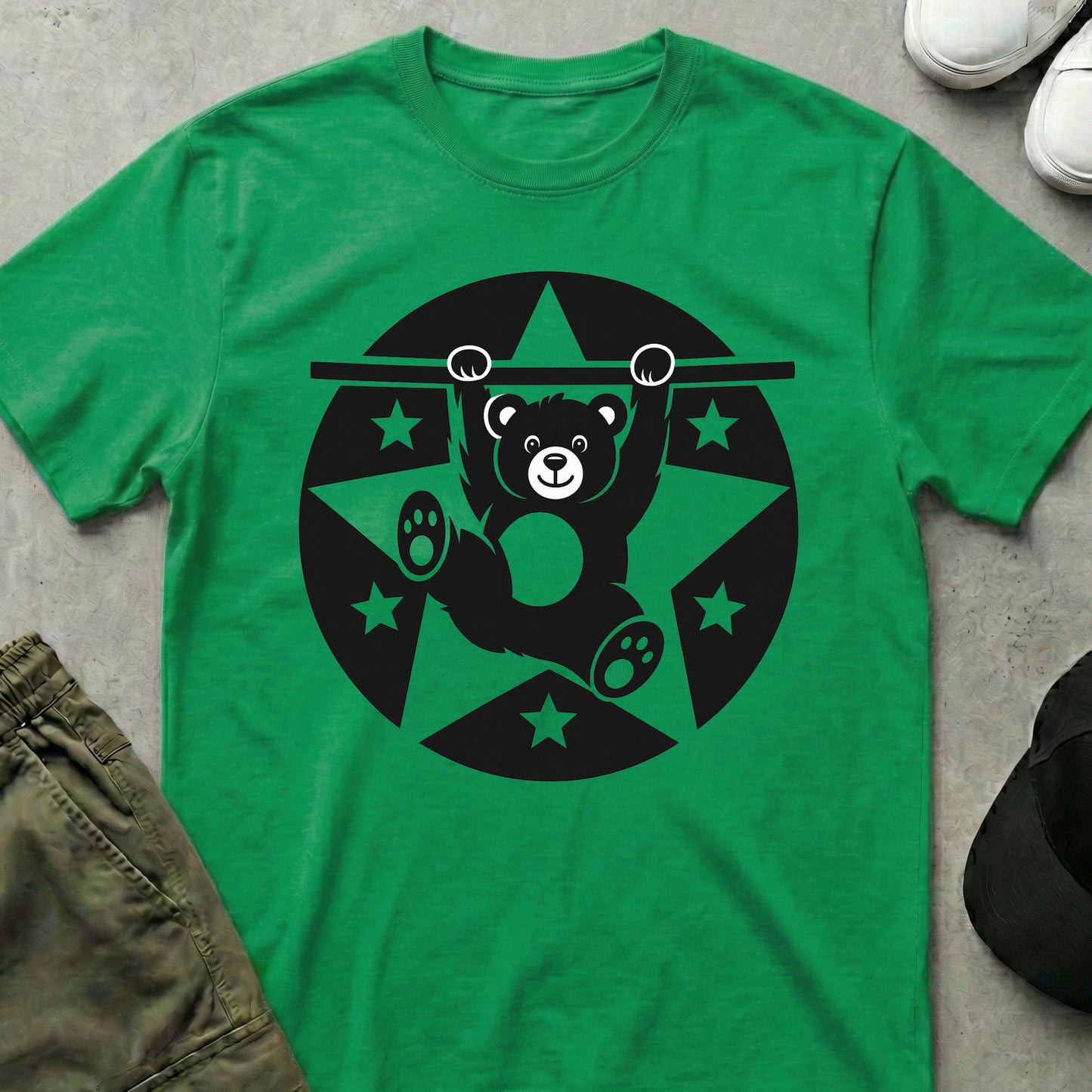 Cool Teds Teddy-Bear The Gymnast T-Shirt Irish Green / S