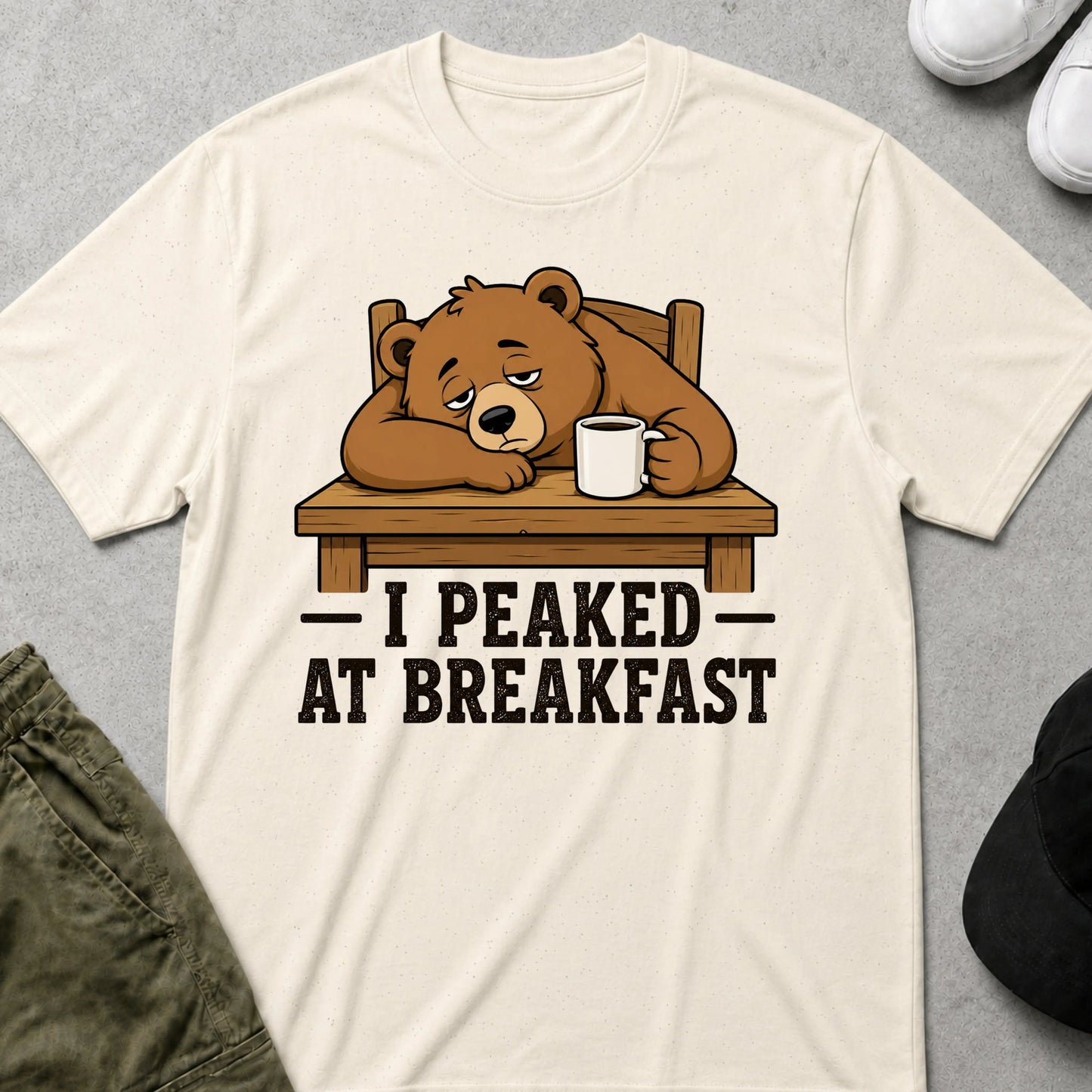 I Peaked at Breakfast T-Shirt Natural