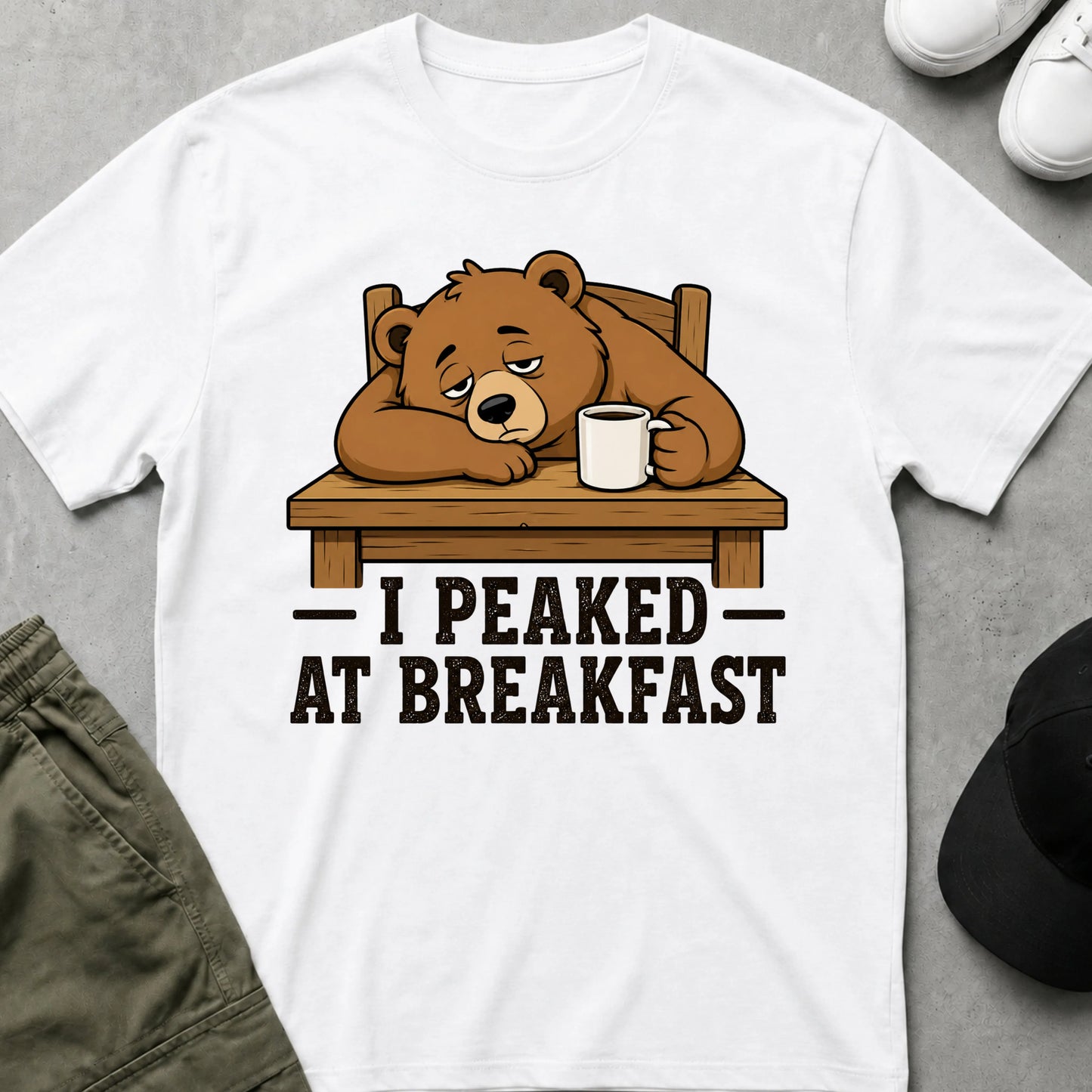 I Peaked at Breakfast T-Shirt White