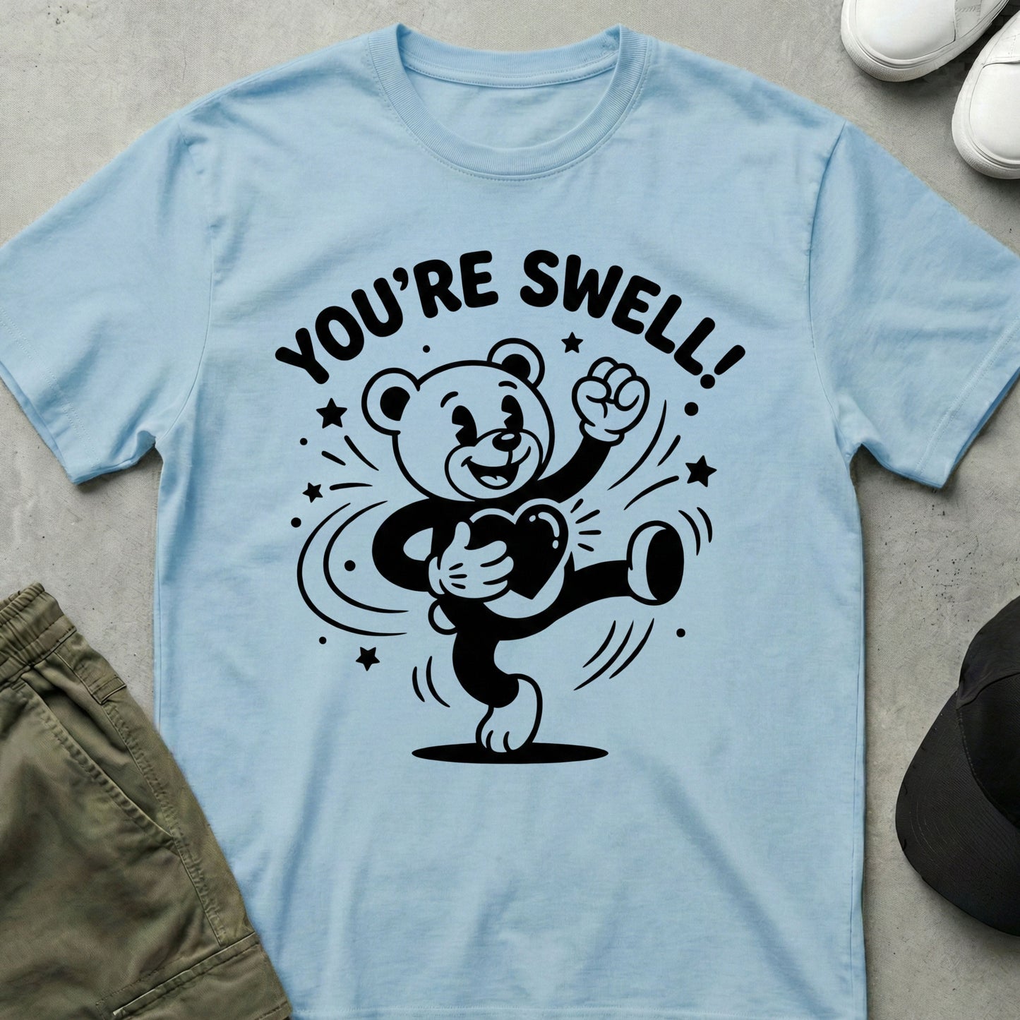 Heart Hugger T-Shirt Light Blue