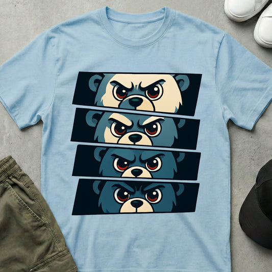 Printify Teddy-Bear Manga Maniac T-Shirt Light Blue / S