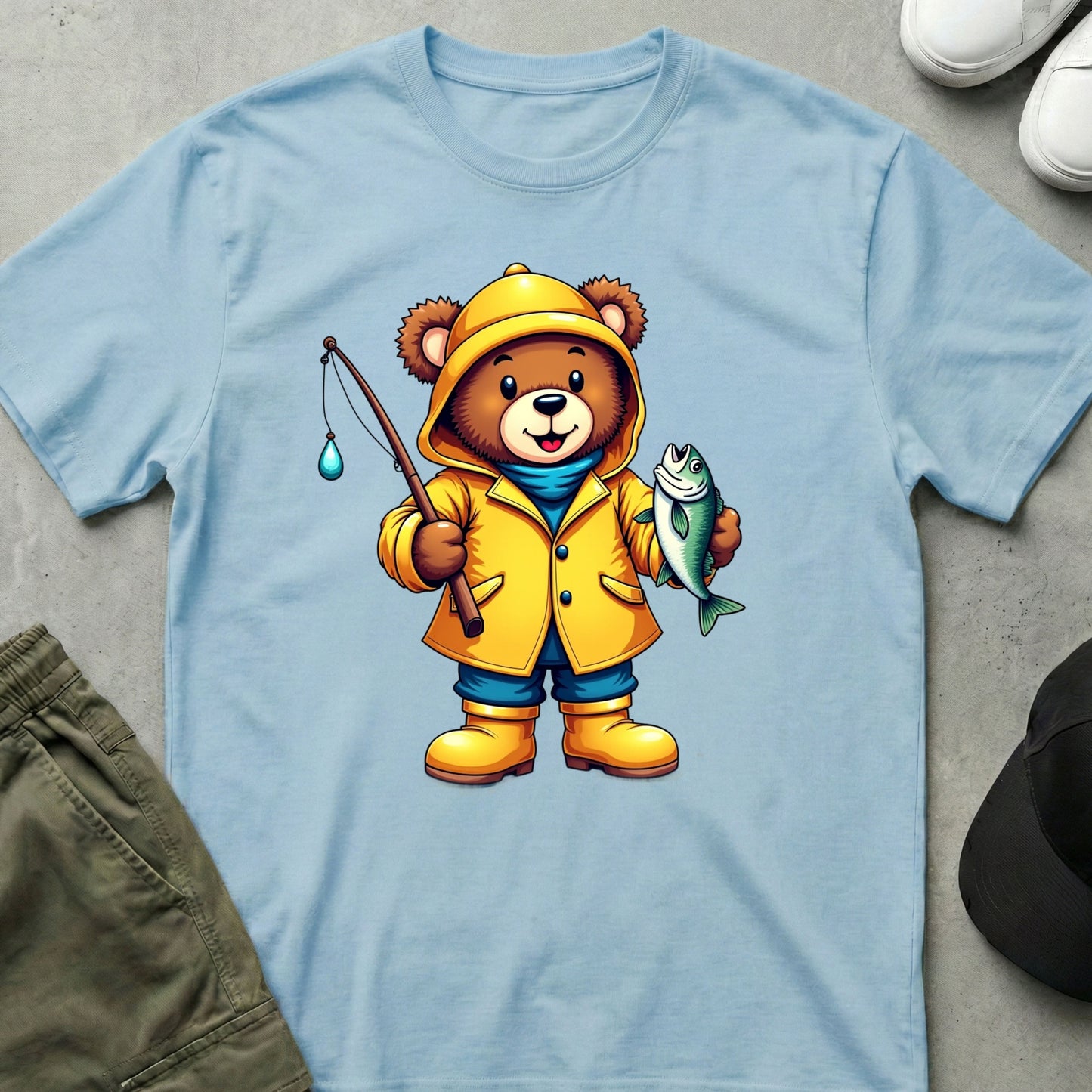 Fisherman T-Shirt Light Blue