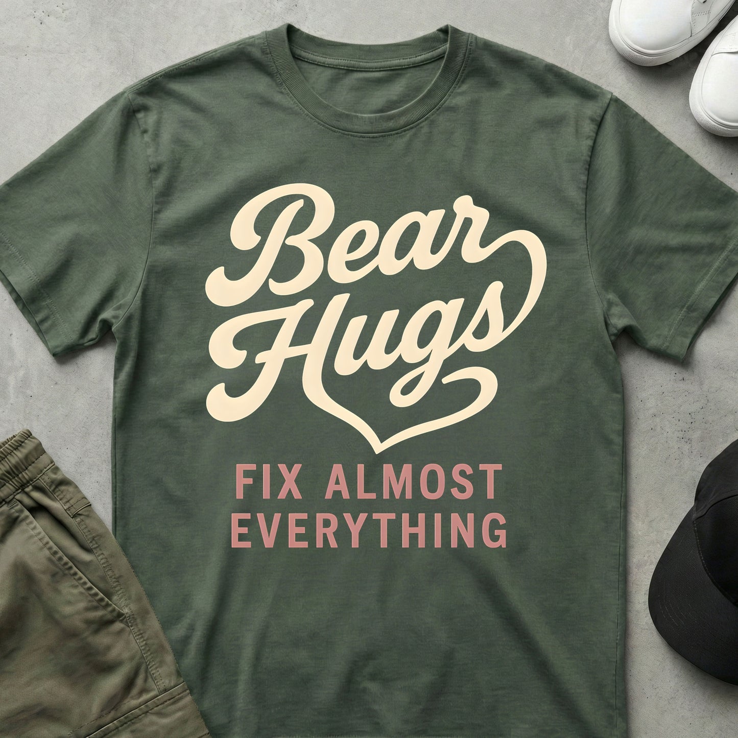 Bear Hug Fix T-Shirt Military Green