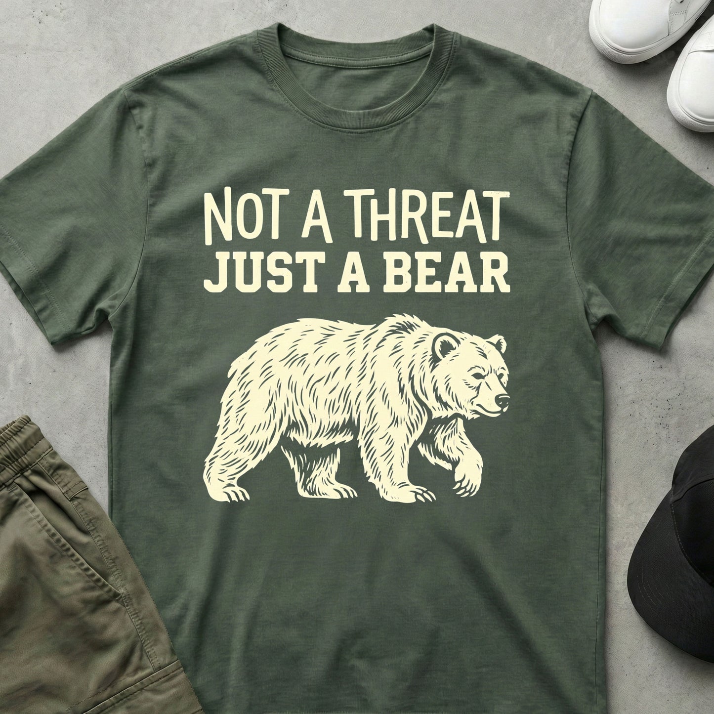 Just a Bear T-Shirt Military Green