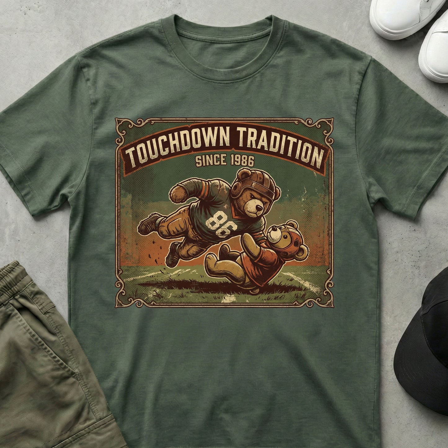 Vintage Tackle T-Shirt Military Green