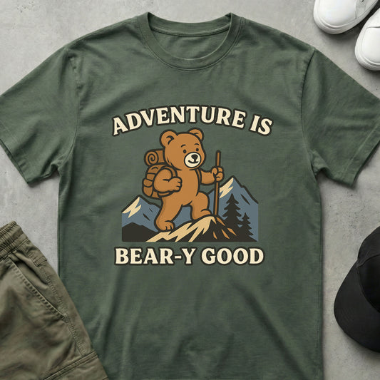 Printify Teddy-Bear Adventure T-Shirt Military Green / S