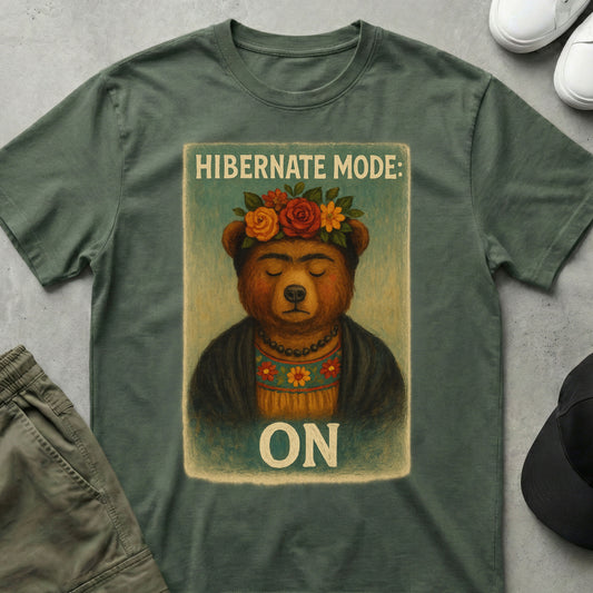 Printify Teddy-Bear Zen Hibernate T-Shirt Military Green / S