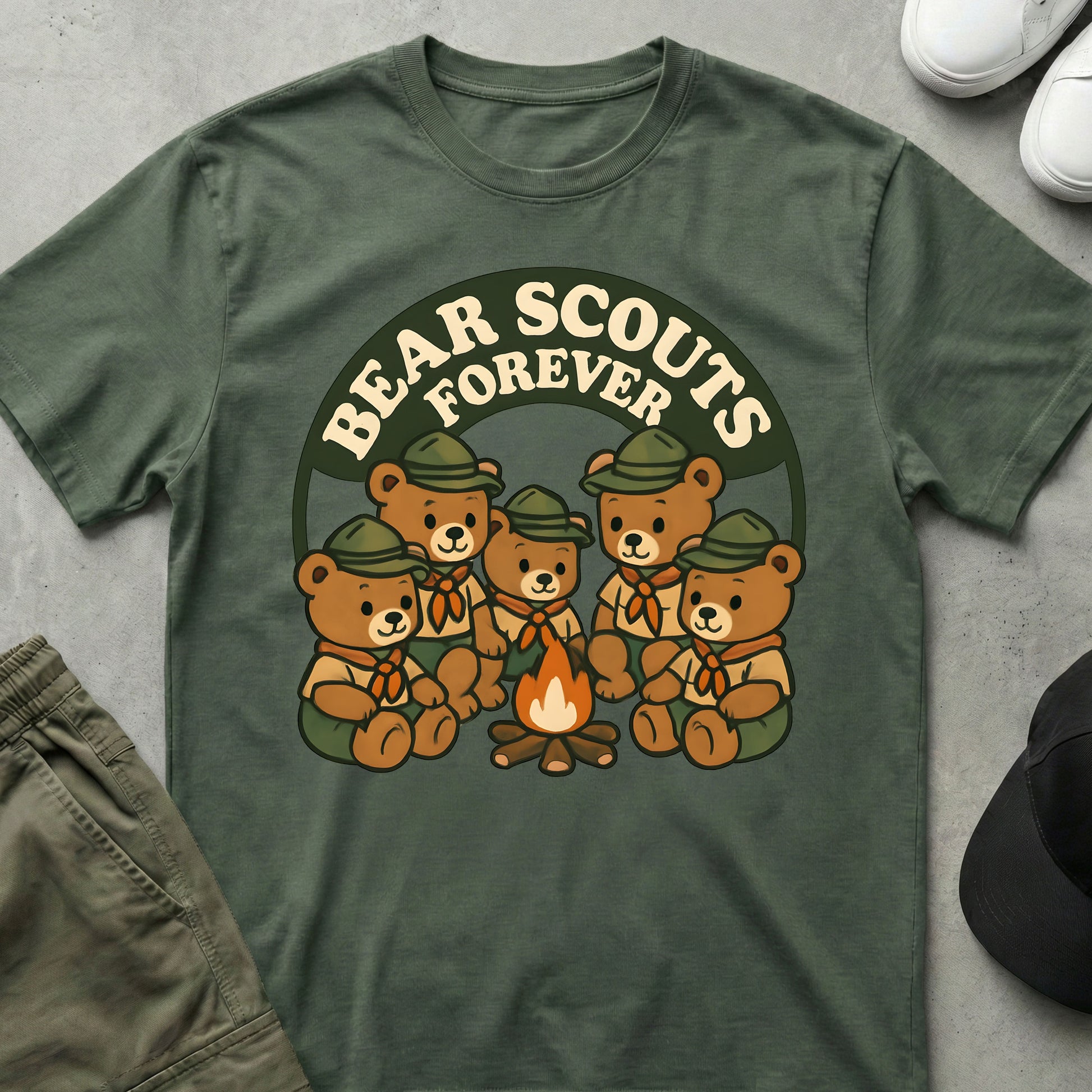 Campfire Cubs T-Shirt Military Green