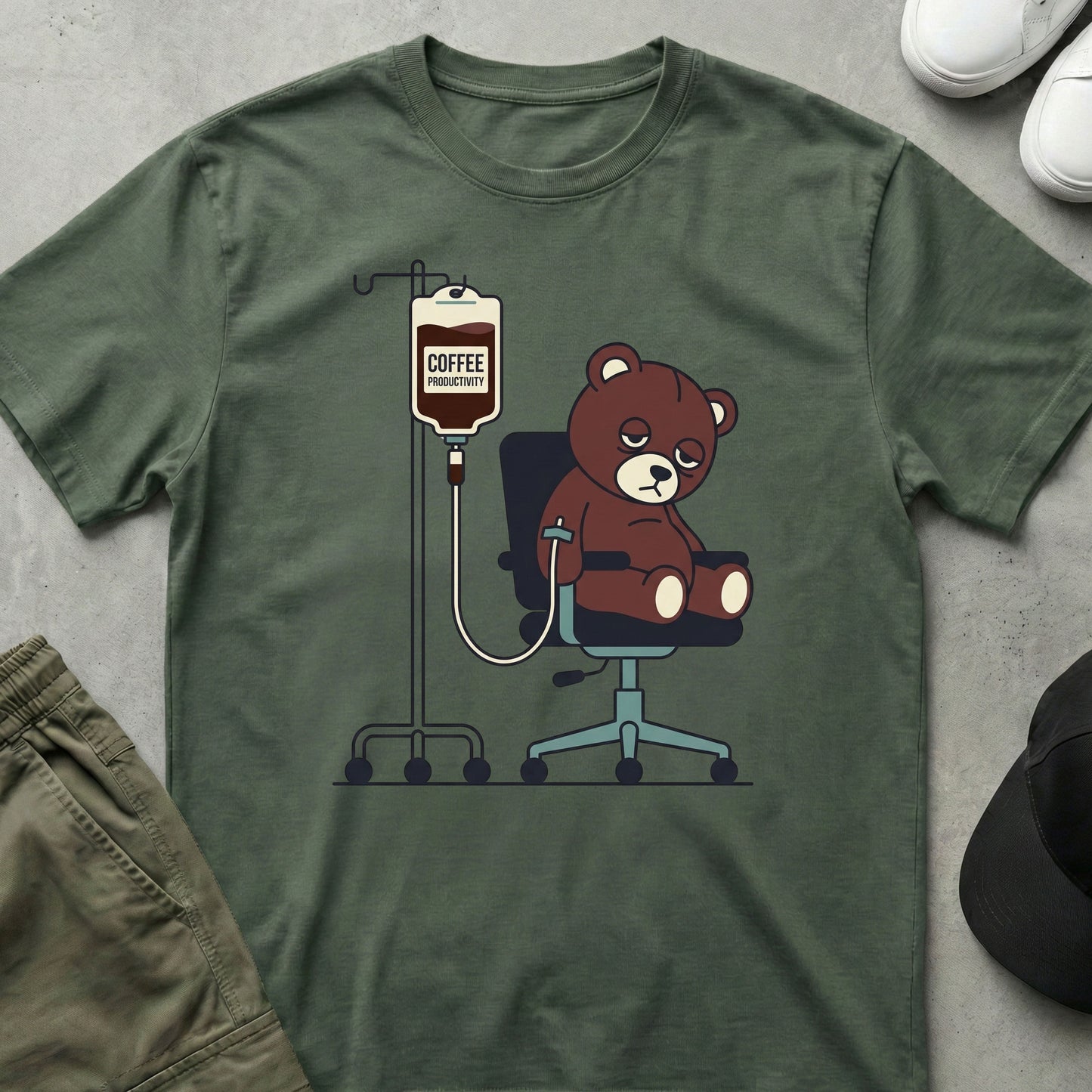 Coffee Drip T-Shirt Military Green