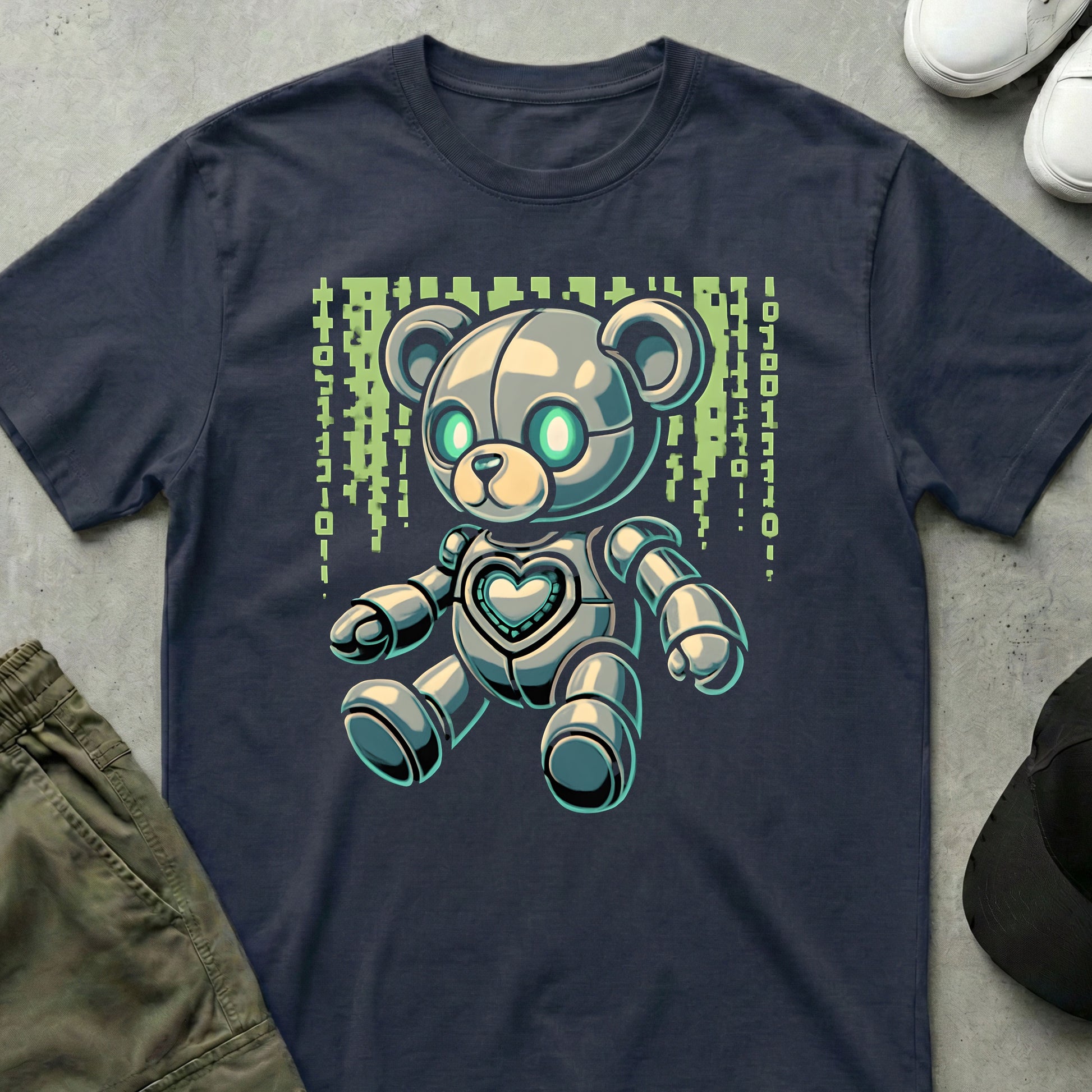 Cool Teds Teddy-Bear Mecha Teddy T-Shirt Navy / S