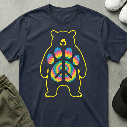 Peace Bear T-Shirt Navy