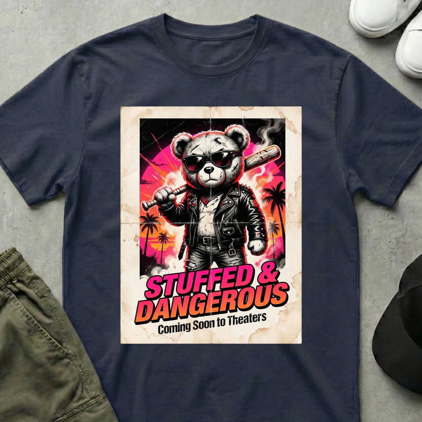 Grindhouse Bear T-Shirt Navy