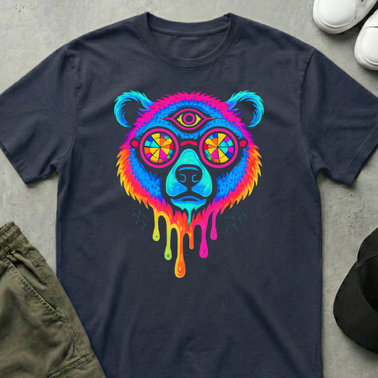 Cool Teds Teddy-Bear Third Eye Bear T-Shirt Navy / S