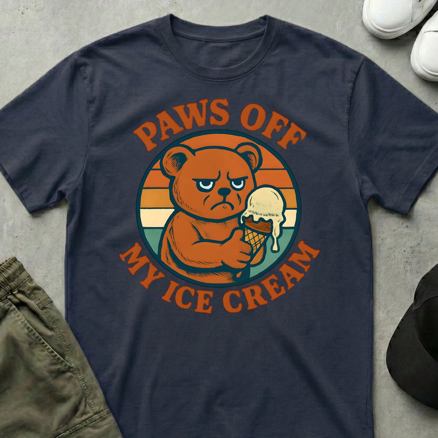Printify Teddy-Bear Paws Off T-Shirt Navy / S