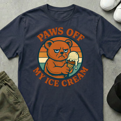 Printify Teddy-Bear Paws Off T-Shirt Navy / S