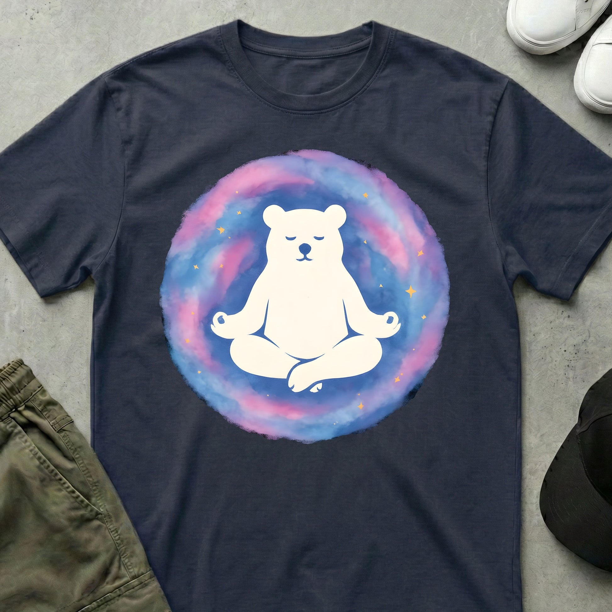 Om Yoga T-Shirt Navy