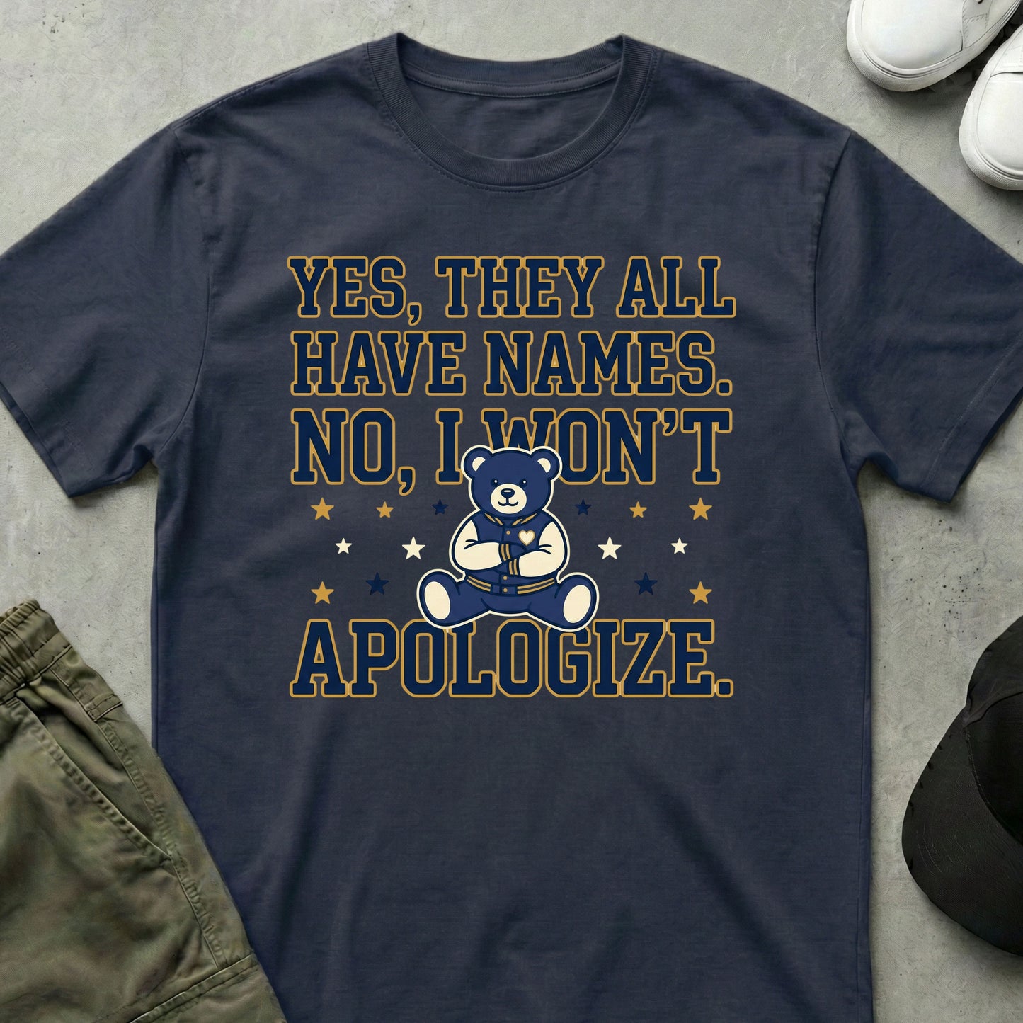 No Apologies T-Shirt Navy