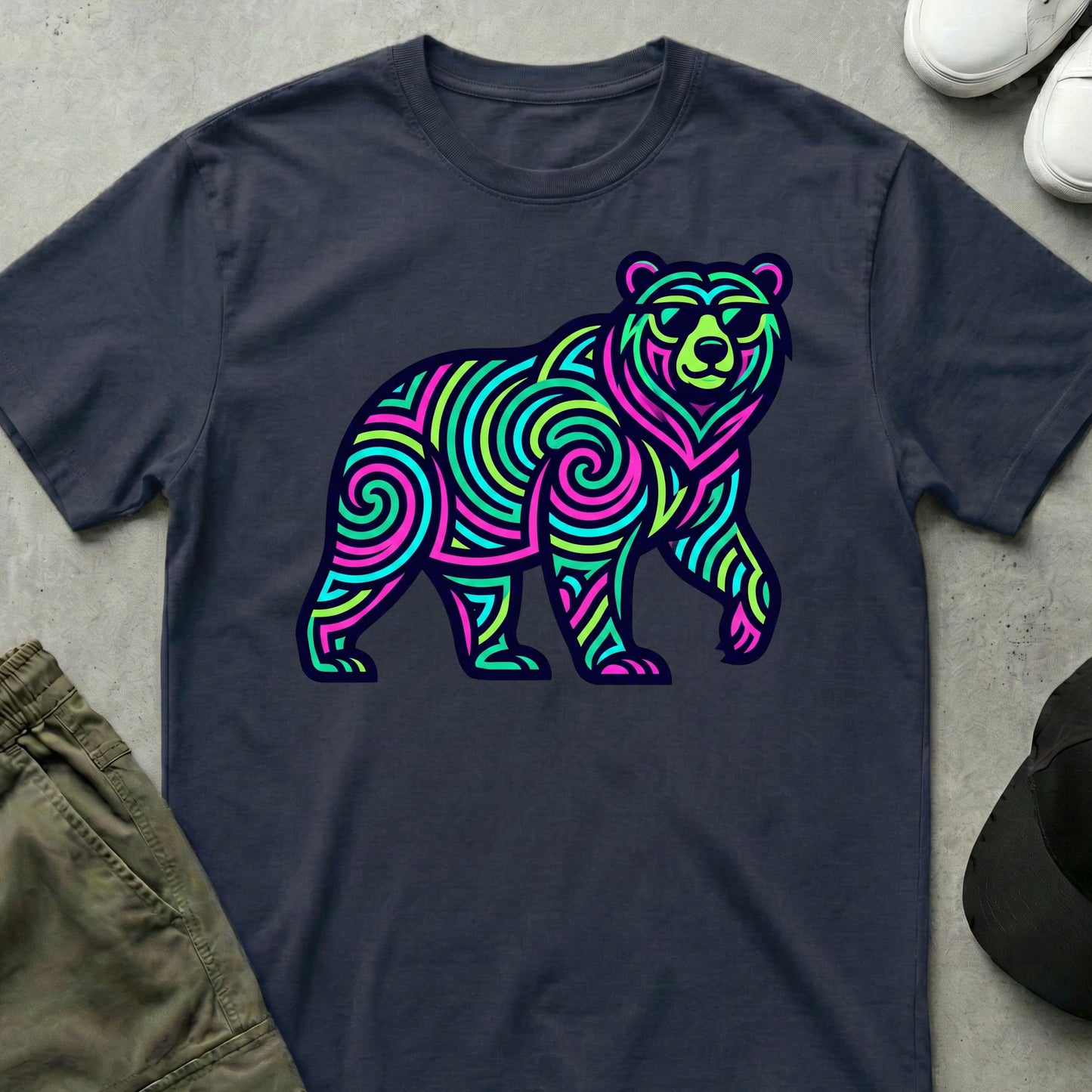 Cool Teds Teddy-Bear Aurora Bear T-Shirt Navy / S