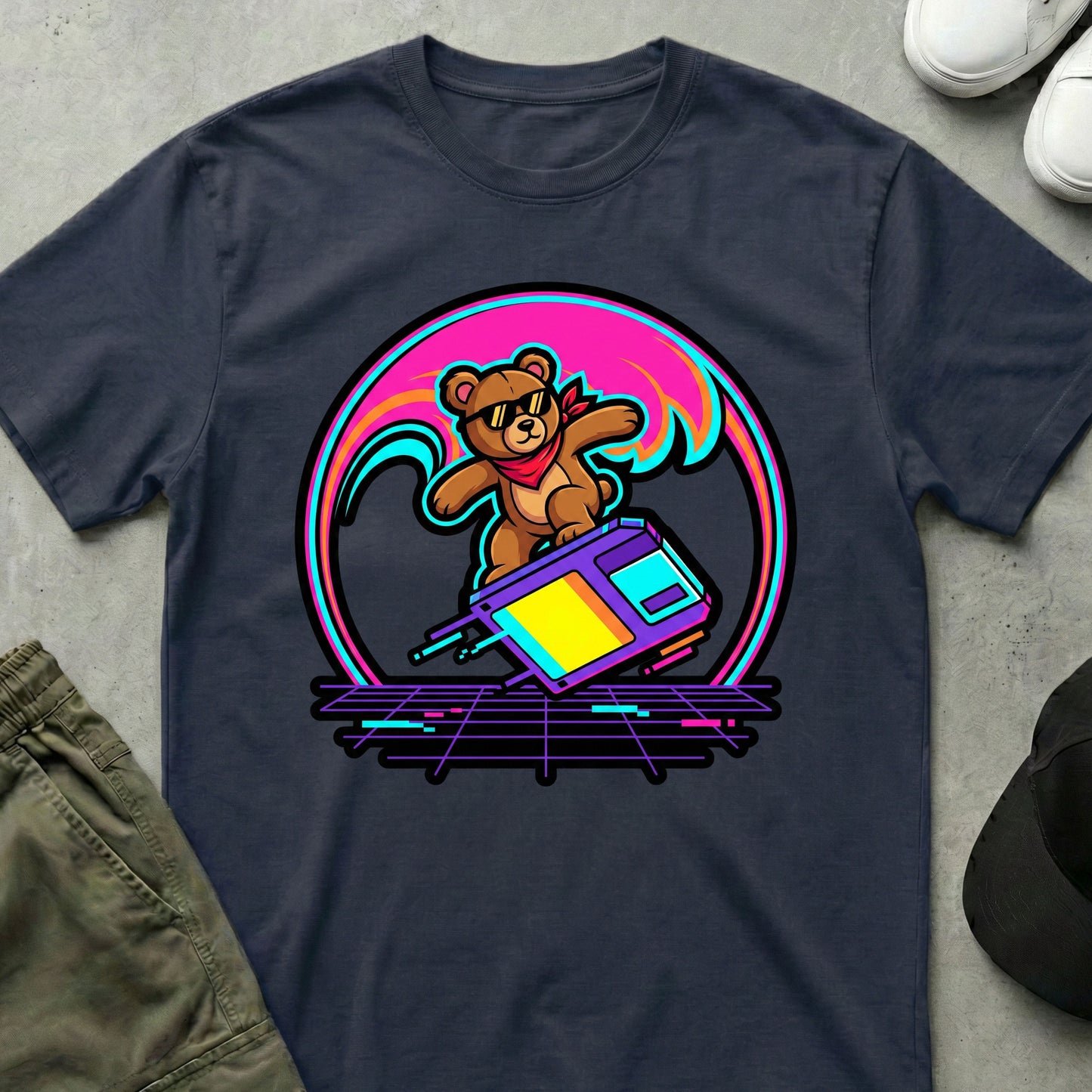 Floppy Shredder T-Shirt Navy