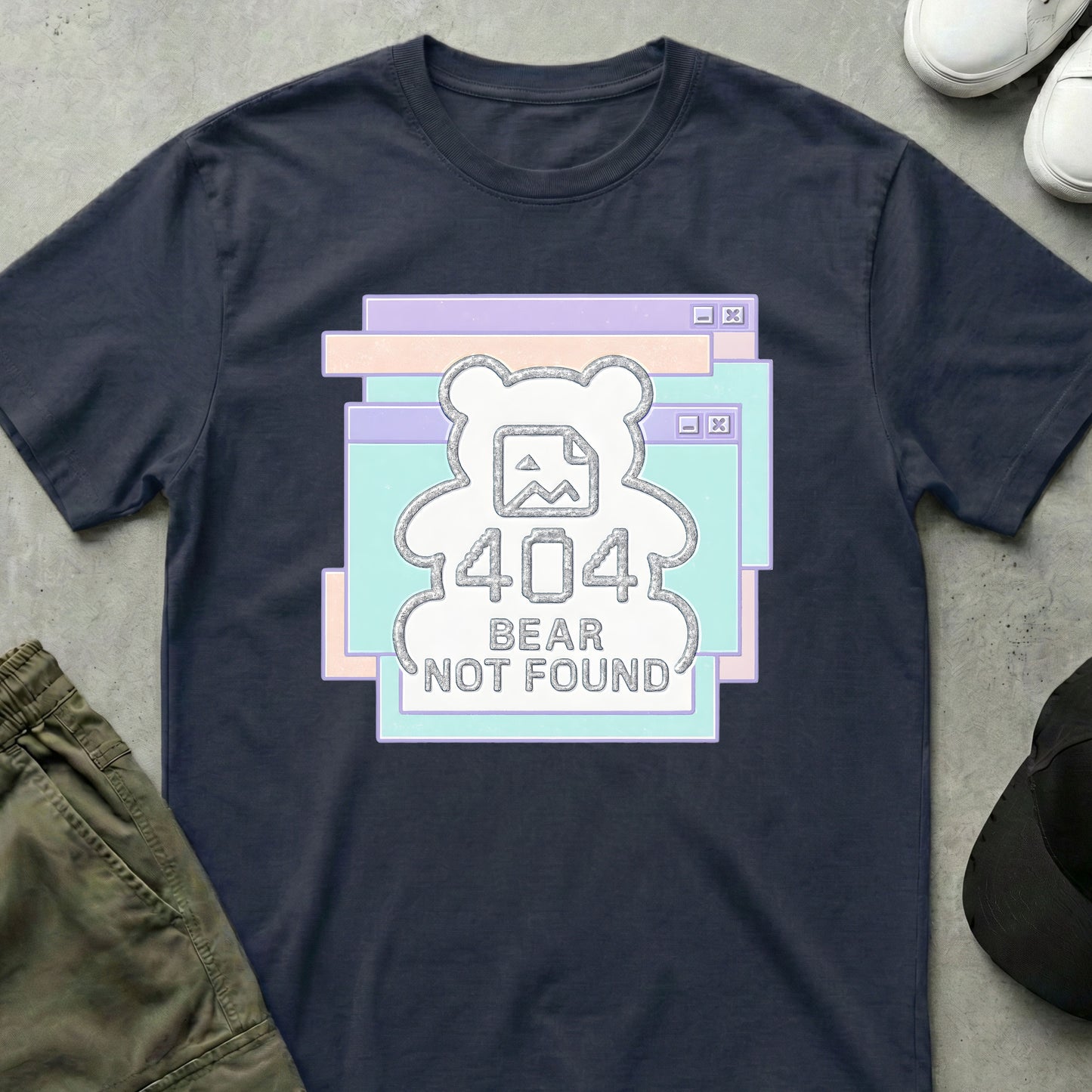 404 Error T-Shirt Navy