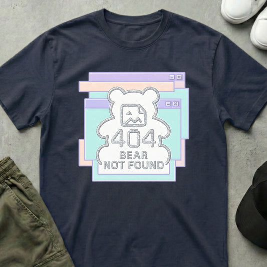 Printify Teddy-Bear 404 Error T-Shirt Navy / S